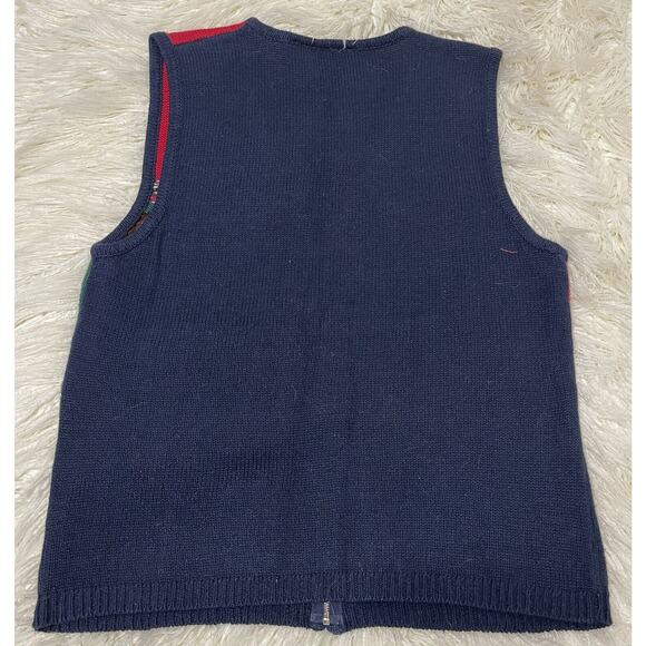 Teddy Bears Sweater Vest Vintage novelty Medium Funny Ugly - Picture 5 of 5